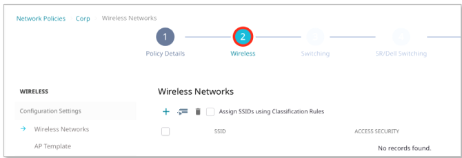 Add Wireless Network Screen