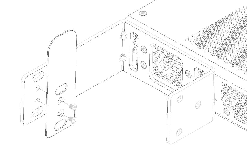 Attaching the 2U blocking extension to 5320-16P-2MXT-2X