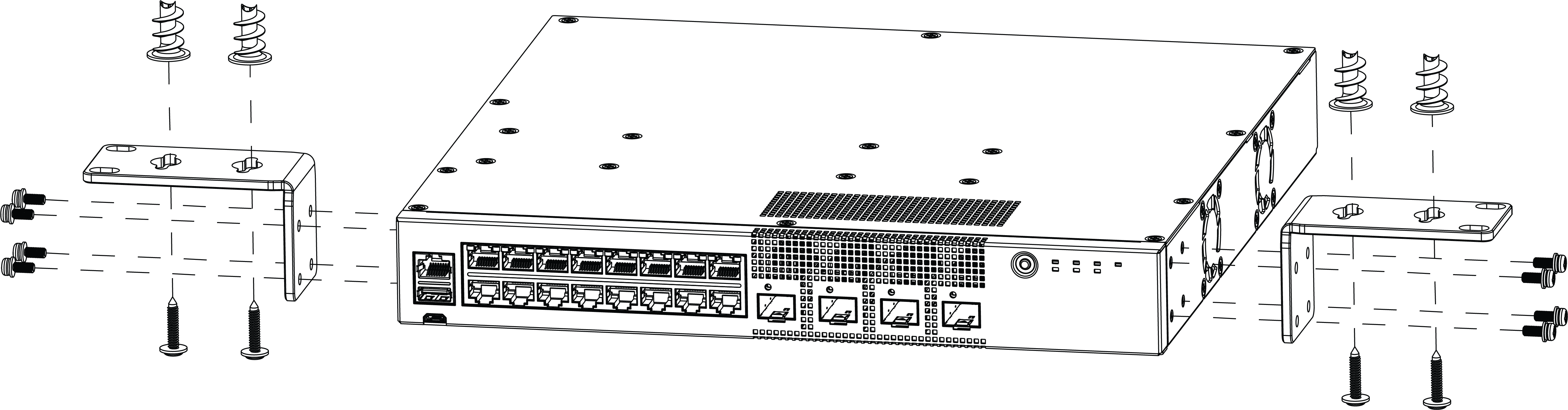Under the Table Mount: Attaching 1U mounting ears to 5320-16P models