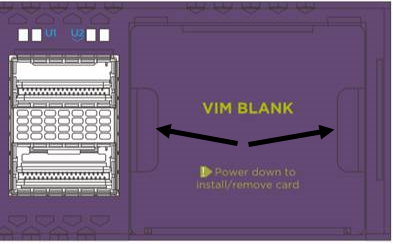 Removing a slot Cover Plate (VIM slot cover shown)