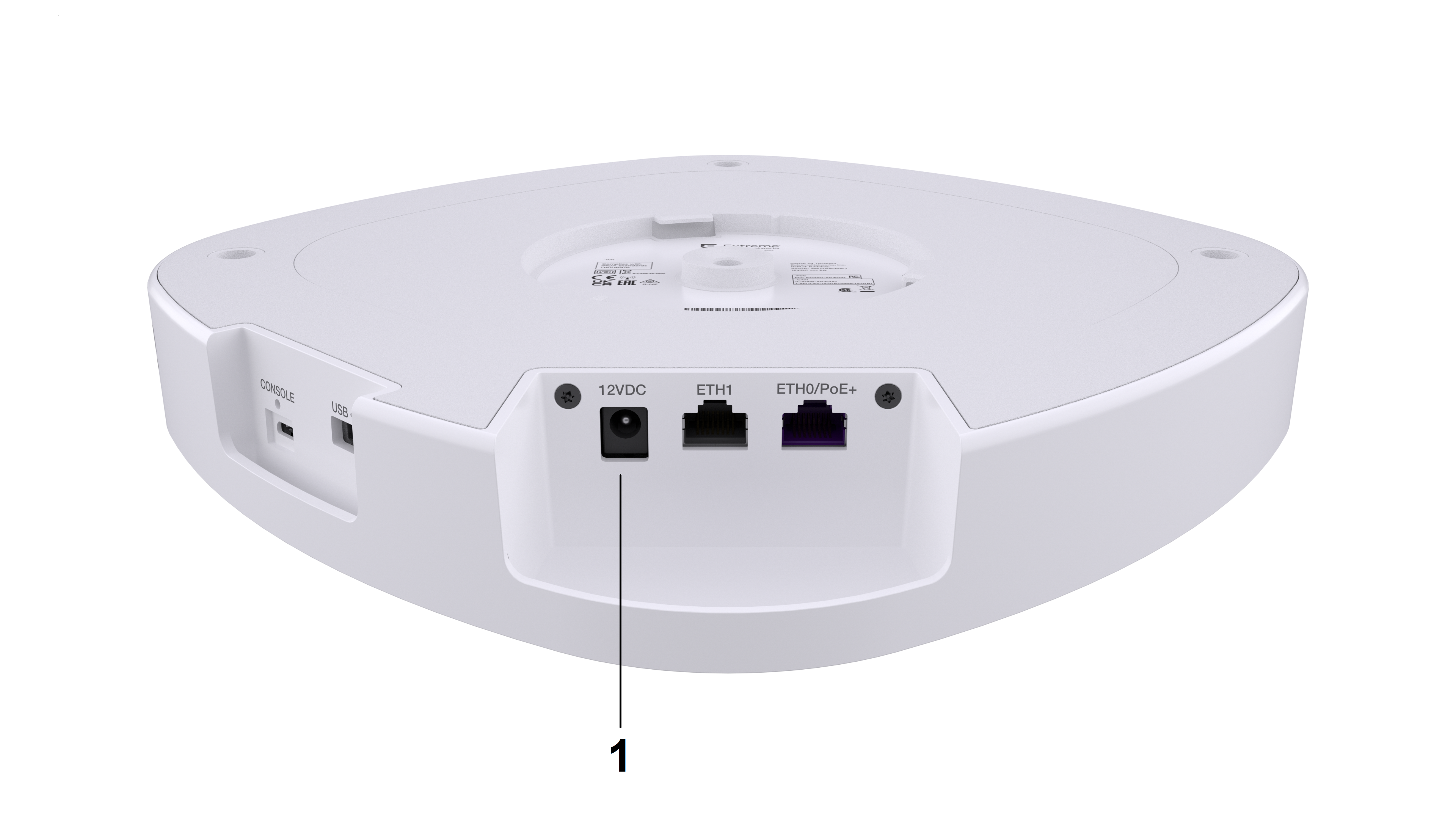 The AP5020 12V Port is located next to the ETH1 port.