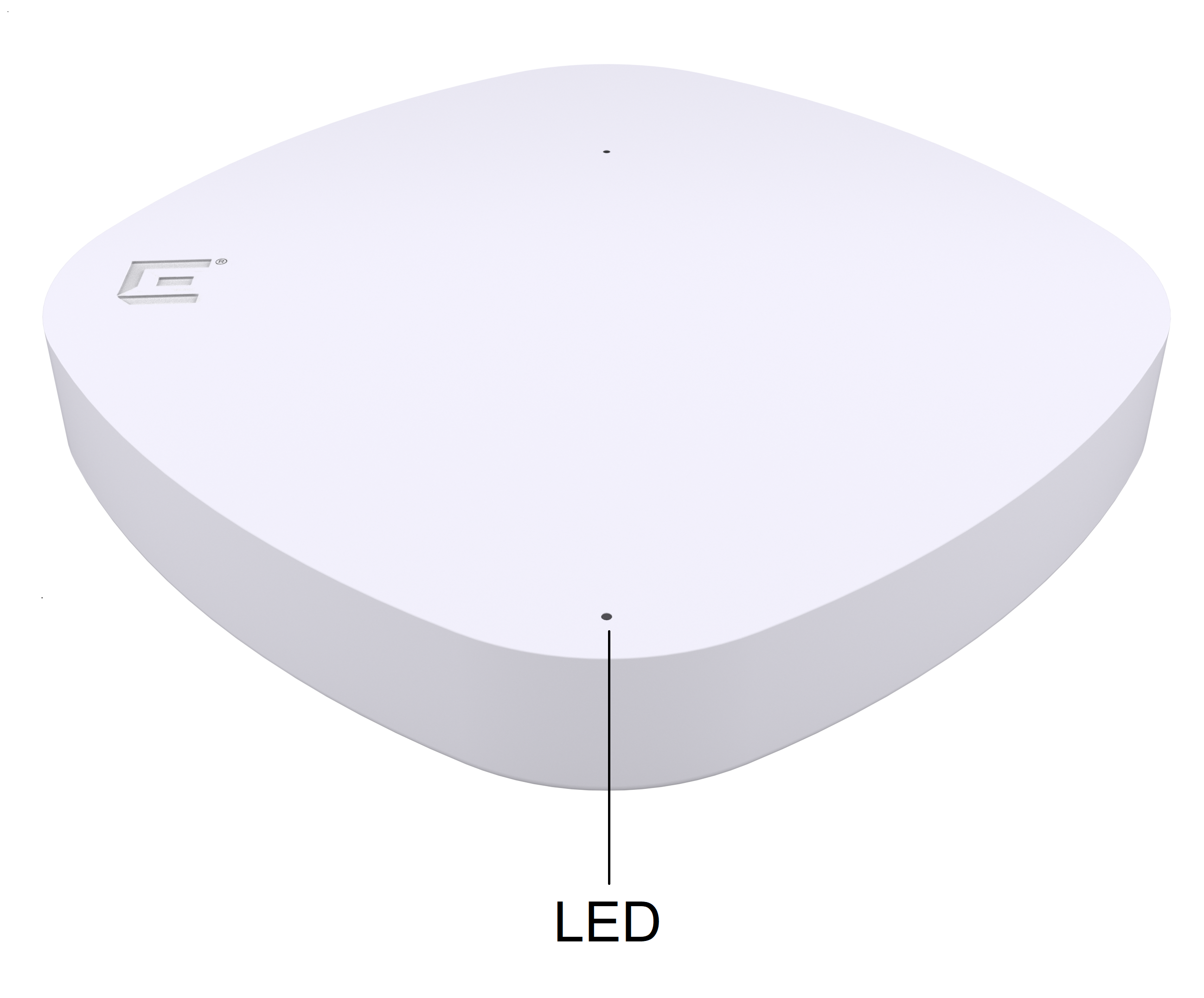 The AP5020 LED is located on the lower center edge of the AP.