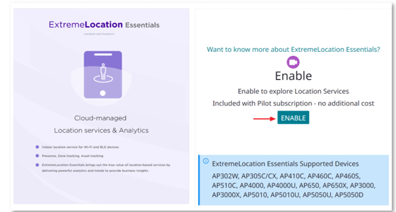 Enable Extreme Essentials Location
