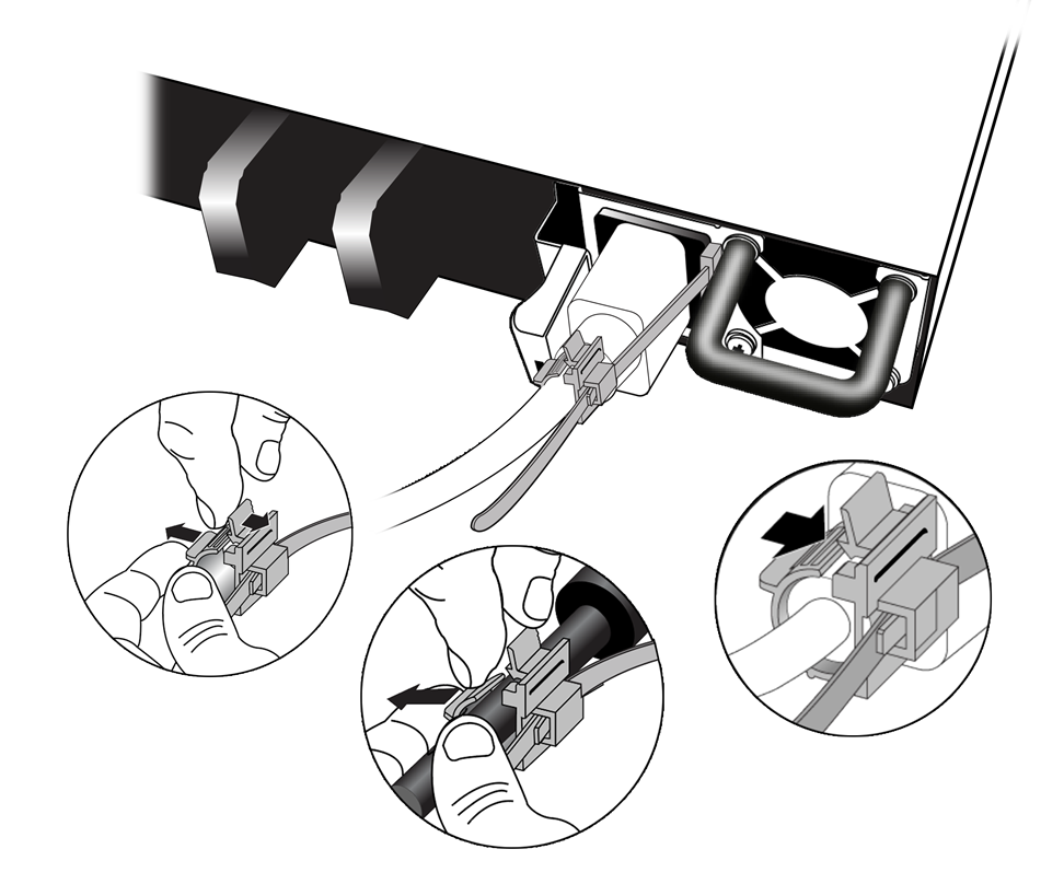 Power Supply with Power Cord and Retainer Attached