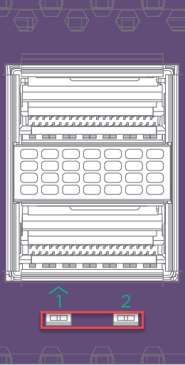 Location of the QSFP-DD port LEDs.