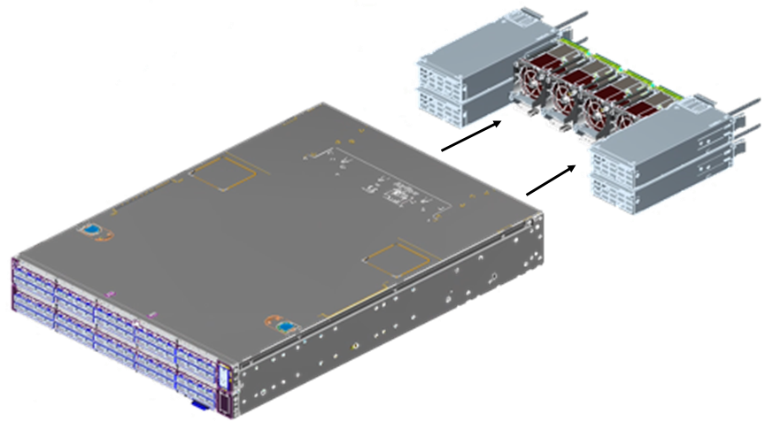 Remove PSUs and fan modules