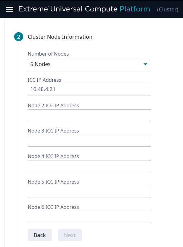 ICC IP (Management) Address for Appliance