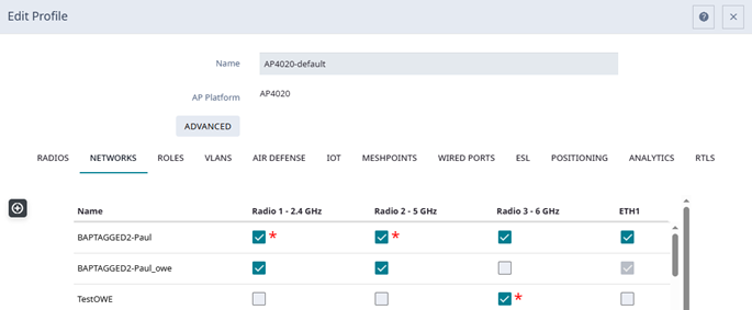 Configuration Profile Networks tab shows network selected for Client Bridge.