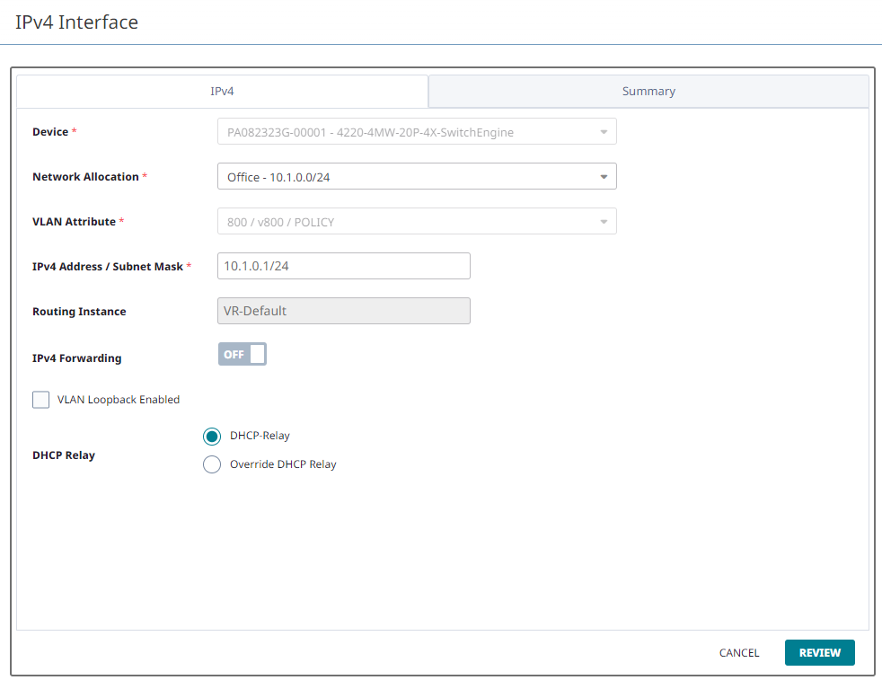 IPv4 Interface