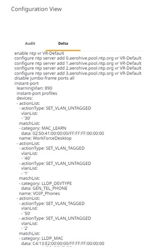 An example IPP configuration delta.