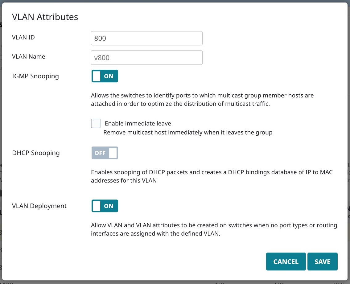 VLAN Attributes