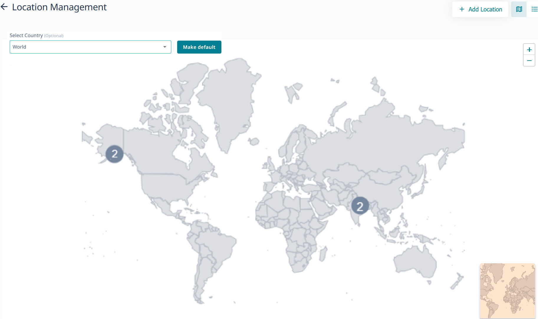 Locations map view