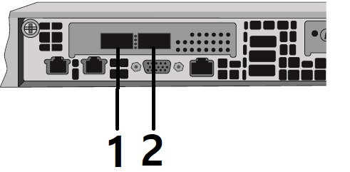 Ports 3 and 4 on the back panel of the ExtremeCloud IQ Controller E3125