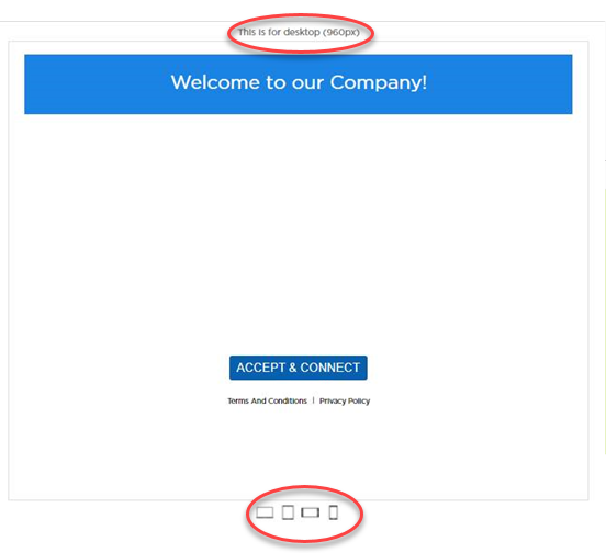 Create Splash Template - Device Type and Orientation Settings