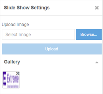 Create Splash Template - Slide Show Settings Panel