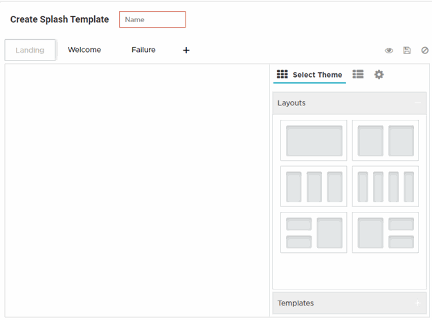 Create Splash Template Screen