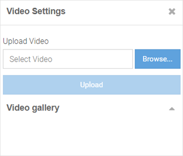 Create Splash Template - Video Settings Panel