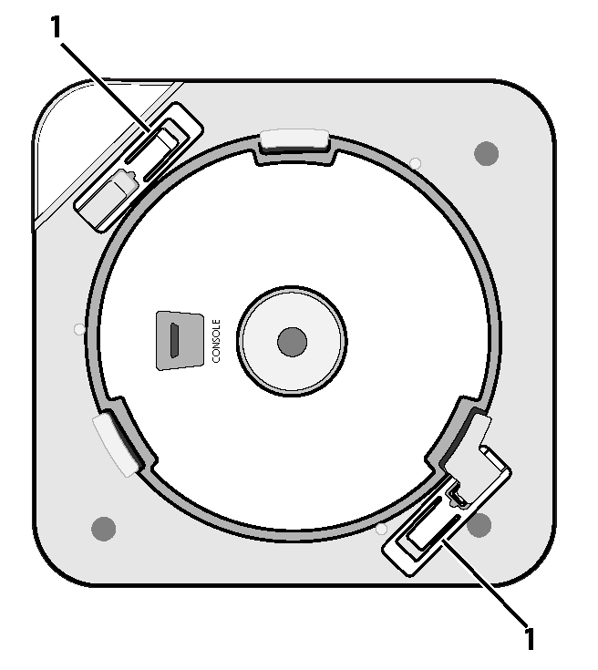 Built-in brackets with plastic hinges in the back of the access point.