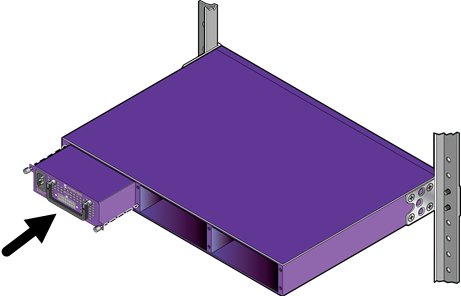 Inserting a VX-RPS-1000 Power Supply into the Shelf