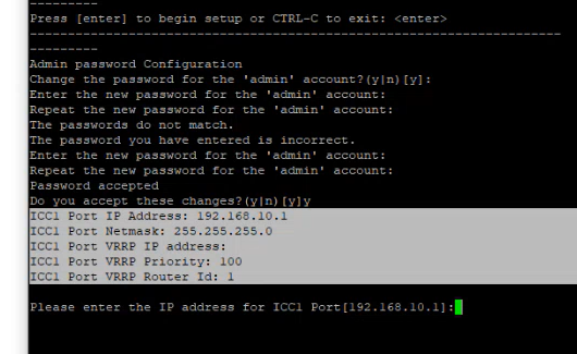 Basic Configuration Wizard - ICC1 Configuration