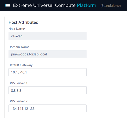 Network Setup - Host Attributes