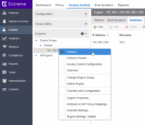 Enforce configuration device changes.