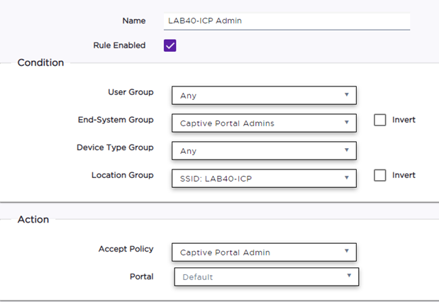 Access Control Rule: Block Client