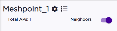 Neighbors indicator can display or hide possible paths between APs.