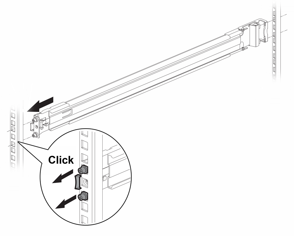 Attaching the Slider Assembly to the Front Rack Post