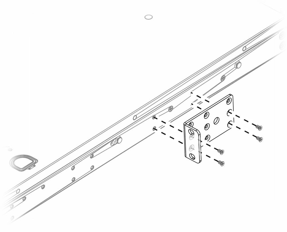 Attaching a Short Mounting Bracket (Ear): Middle of Switch