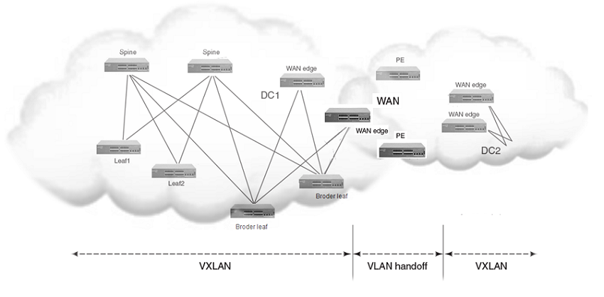 Supported BGP EVPN spine topology