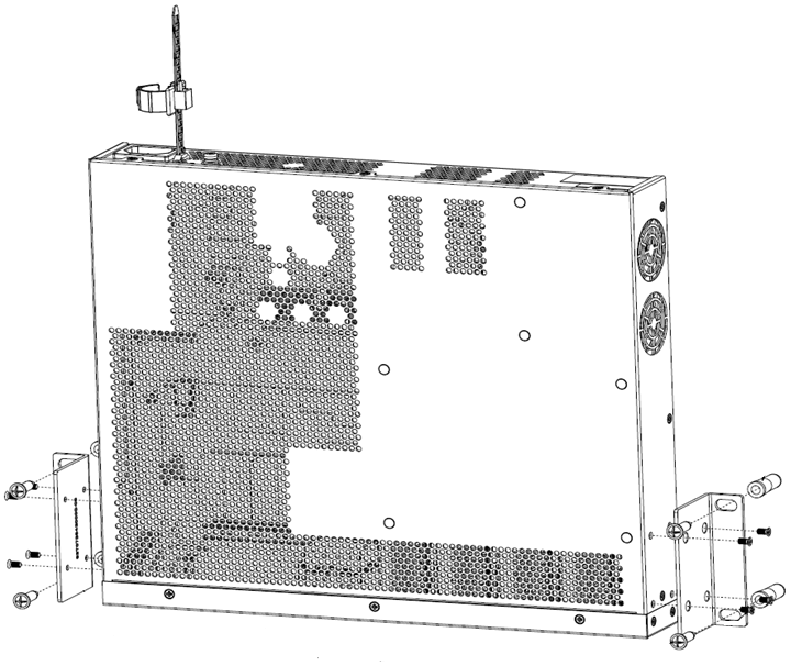 Wall-Mount: Attaching to a wall for models 4220-8X, 4220-4MW-8P-4X, 4220-12P-4X, 4220-12T-4X