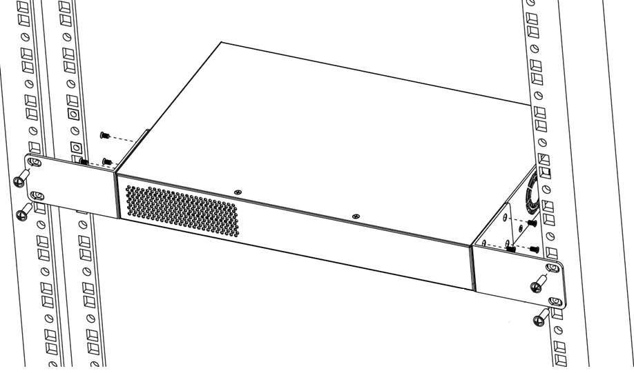 Flush-Mount: Mounting in a Two- or Four-Post Rack