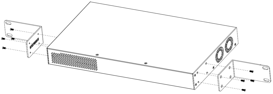 Mid-Mount: Attaching mounting ears