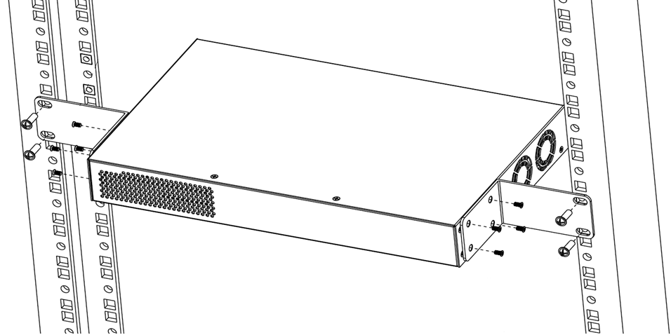 Mid-Mount: Mounting in a Two- or Four-Post Rack