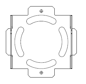 KT-147407-02 bracket flat part straight-on view