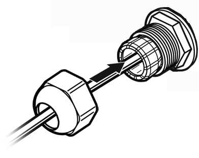 Image of the seal nut being attached to the main body of the access point.