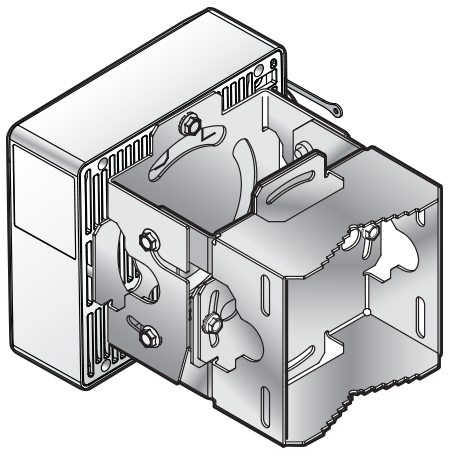 Image of the KT-147407-02 bracket parts attached to the back of the AP360i access point