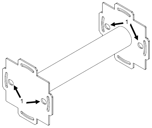 Image of the KT-150173-01 extension arm with circular holes