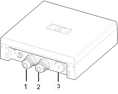 Image of a square-shaped access point with the Extreme Network's 'E' logo on top and numerical labels on the side indicating GE1, GE2, and console ports.
