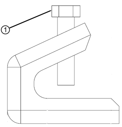 Image of the stainless-steel bolt that is used to torque the accessory on the beam.