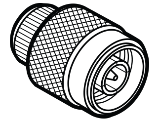 N-type standard plug connector. N-type standard plug connector.