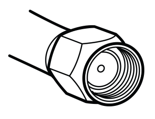 Reverse polarity SMA plug type antenna connector. The antenna connector threds are on the inside shell of the antenna. Reverse polarity SMA plug type antenna connector. The antenna connector threds are on the inside shell of the antenna.